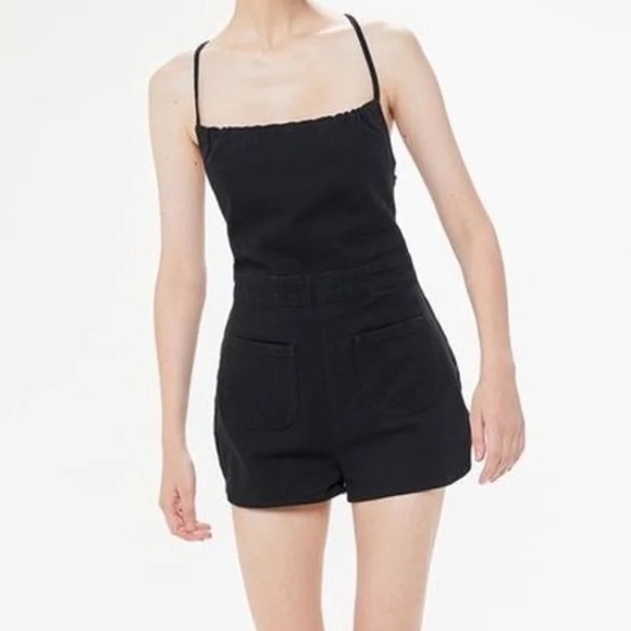 BDG Denim Tie Back Romper - Picture 3 of 4